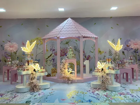 Decoração de festa infantil Camponesas em Brasília DF — montagem real, foto 1