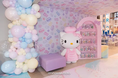 Decoração de festa infantil Cand Land em Brasília DF — montagem real, foto 1