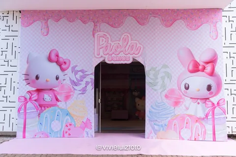 Decoração de festa infantil Cand Land em Brasília DF — montagem real, foto 12
