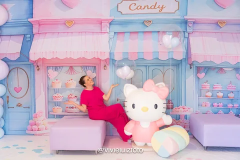 Decoração de festa infantil Cand Land em Brasília DF — montagem real, foto 14