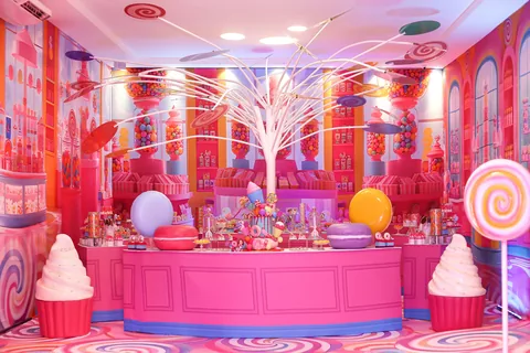 Decoração de festa infantil Candy Store em Brasília DF — montagem real, foto 6