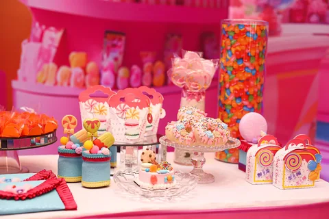 Decoração de festa infantil Candy Store em Brasília DF — montagem real, foto 8