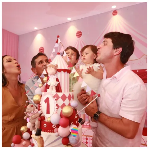 Decoração de festa infantil Circo Rosa e Cereja em Brasília DF — montagem real, foto 9