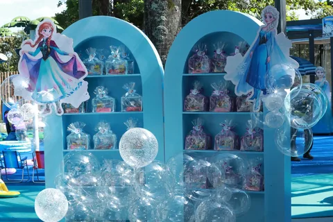 Decoração de festa infantil Frozen em Brasília DF — montagem real, foto 5