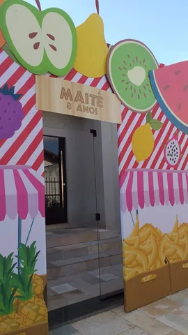 Decoração de festa infantil Frutaria em Brasília DF — montagem real, foto 4