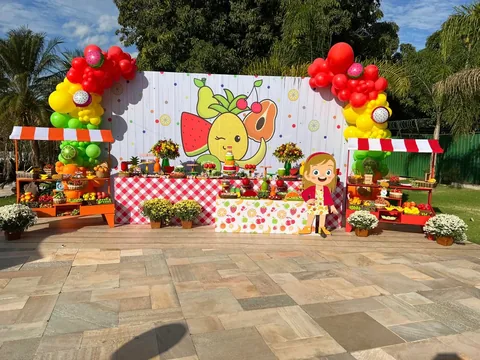 Decoração de festa infantil Frutaria em Brasília DF — montagem real, foto 5