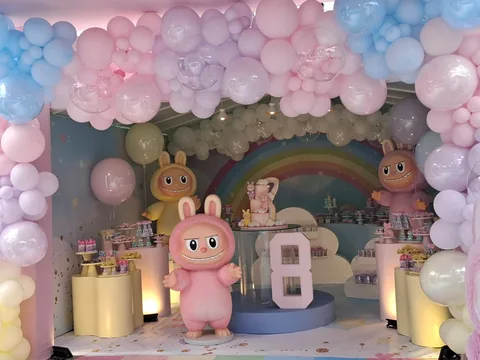 Decoração de festa infantil Labubu em Brasília DF — montagem real, foto 3