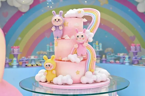 Decoração de festa infantil Labubu em Brasília DF — montagem real, foto 5
