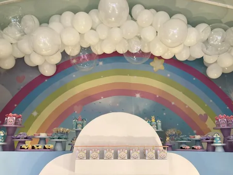 Decoração de festa infantil Labubu em Brasília DF — montagem real, foto 7
