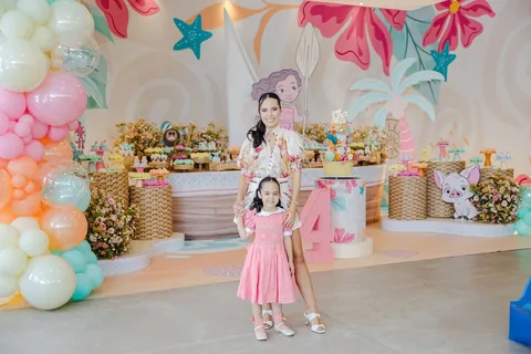 Decoração de festa infantil Moana em Brasília DF — montagem real, foto 1
