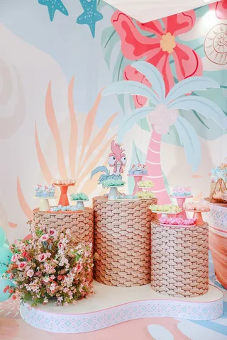 Decoração de festa infantil Moana em Brasília DF — montagem real, foto 9