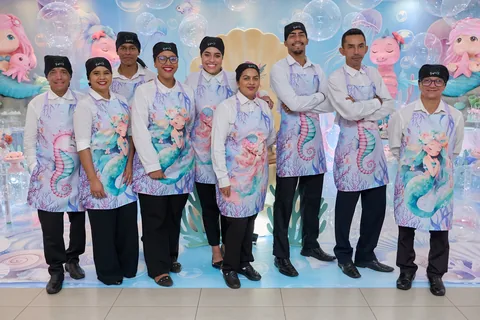 Decoração de festa infantil Sonho de Sereia em Brasília DF — montagem real, foto 5