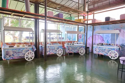 Decoração de festa infantil Sonho de Sereia em Brasília DF — montagem real, foto 36