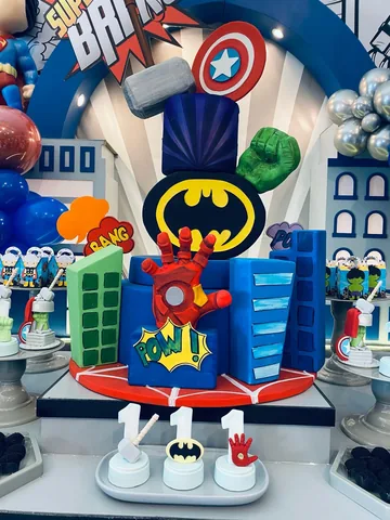 Decoração de festa infantil Heróis em Brasília DF — Heróis Baby — Super-Heróis em Quadrinhos, foto 1