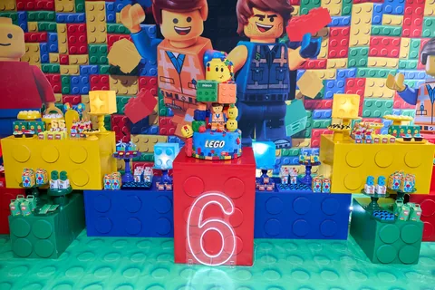 Decoração de festa infantil Lego em Brasília DF — montagem real, foto 6