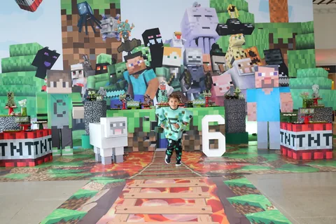 Decoração de festa infantil Minecraft em Brasília DF — Portal Minecraft, foto 7
