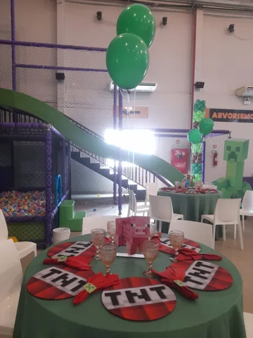 Decoração de festa infantil Minecraft em Brasília DF — Mundo em Blocos, foto 8