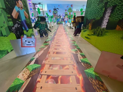 Decoração de festa infantil Minecraft em Brasília DF — Mundo em Blocos, foto 9