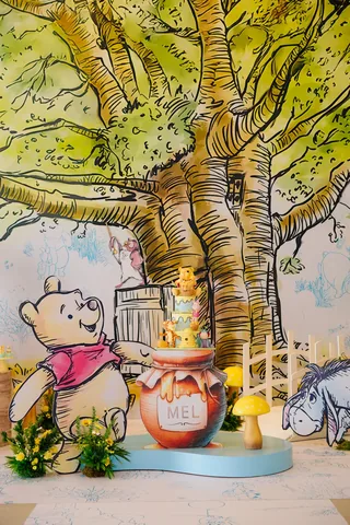 Decoração de festa infantil Ursinho Pooh em Brasília DF — montagem real, foto 4