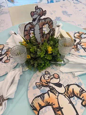 Decoração de festa infantil Ursinho Pooh em Brasília DF — montagem real, foto 7