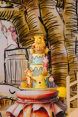 Decoração de festa infantil Ursinho Pooh em Brasília DF — montagem real, foto 8