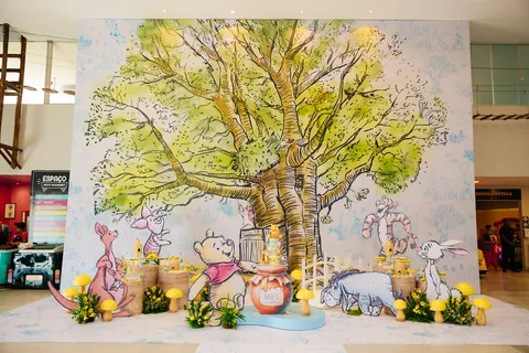 Decoração de festa infantil Ursinho Pooh em Brasília DF — montagem real, foto 11