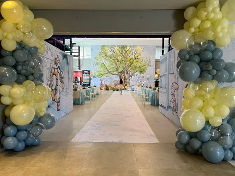 Decoração de festa infantil Ursinho Pooh em Brasília DF — montagem real, foto 13