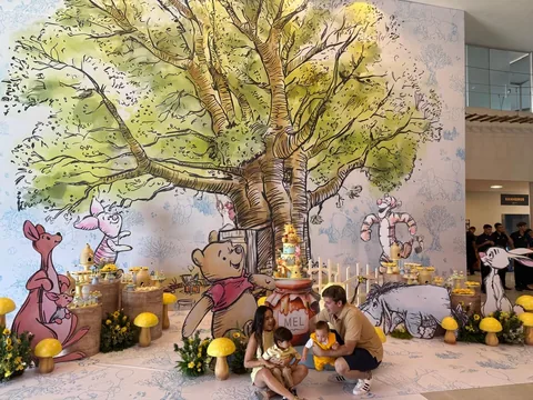 Decoração de festa infantil Ursinho Pooh em Brasília DF — montagem real, foto 19
