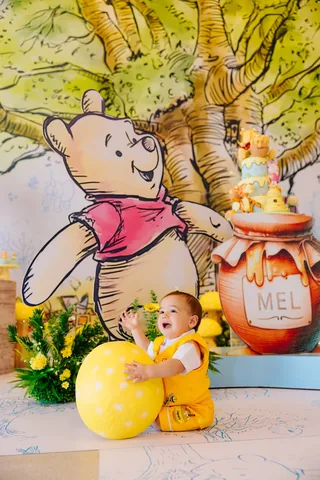 Decoração de festa infantil Ursinho Pooh em Brasília DF — montagem real, foto 20