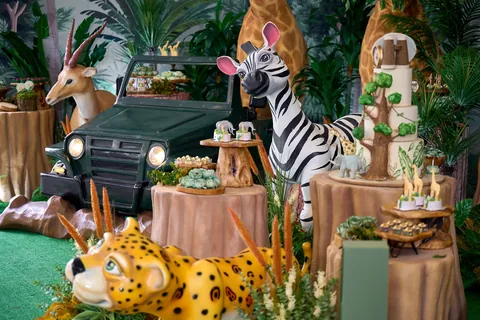 Decoração de festa infantil Animal Kingdom em Brasília DF — montagem real, foto 6