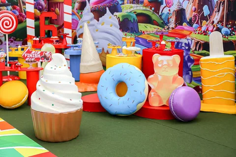 Decoração de festa infantil Candyland Game em Brasília DF — montagem real, foto 5