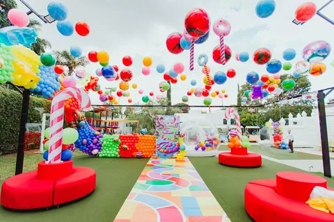 Decoração de festa infantil Candyland Game em Brasília DF — montagem real, foto 10