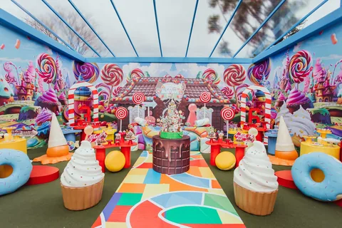 Decoração de festa infantil Candyland Game em Brasília DF — montagem real, foto 12