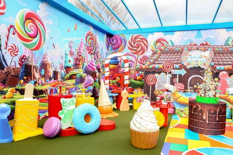 Decoração de festa infantil Candyland Game em Brasília DF — montagem real, foto 15