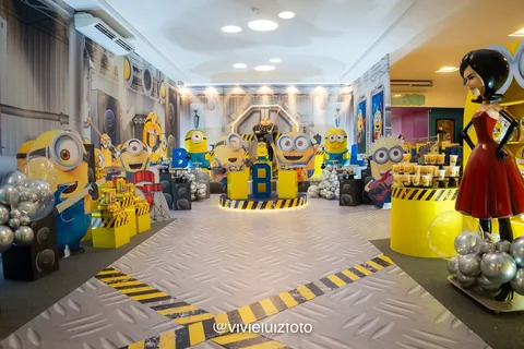 Decoração de festa infantil Minions em Brasília DF — montagem real, foto 5