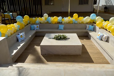 Decoração de festa infantil Patinhos em Brasília DF — montagem real, foto 3