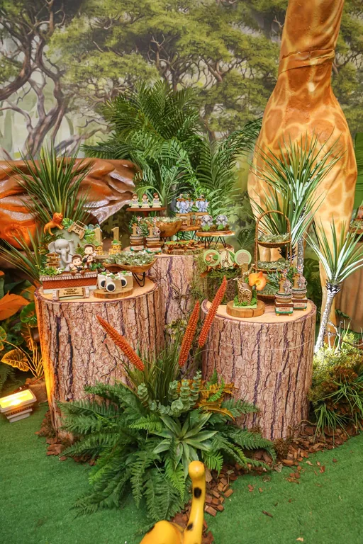Decoração de festa infantil Safári em Brasília DF — montagem real, foto 1